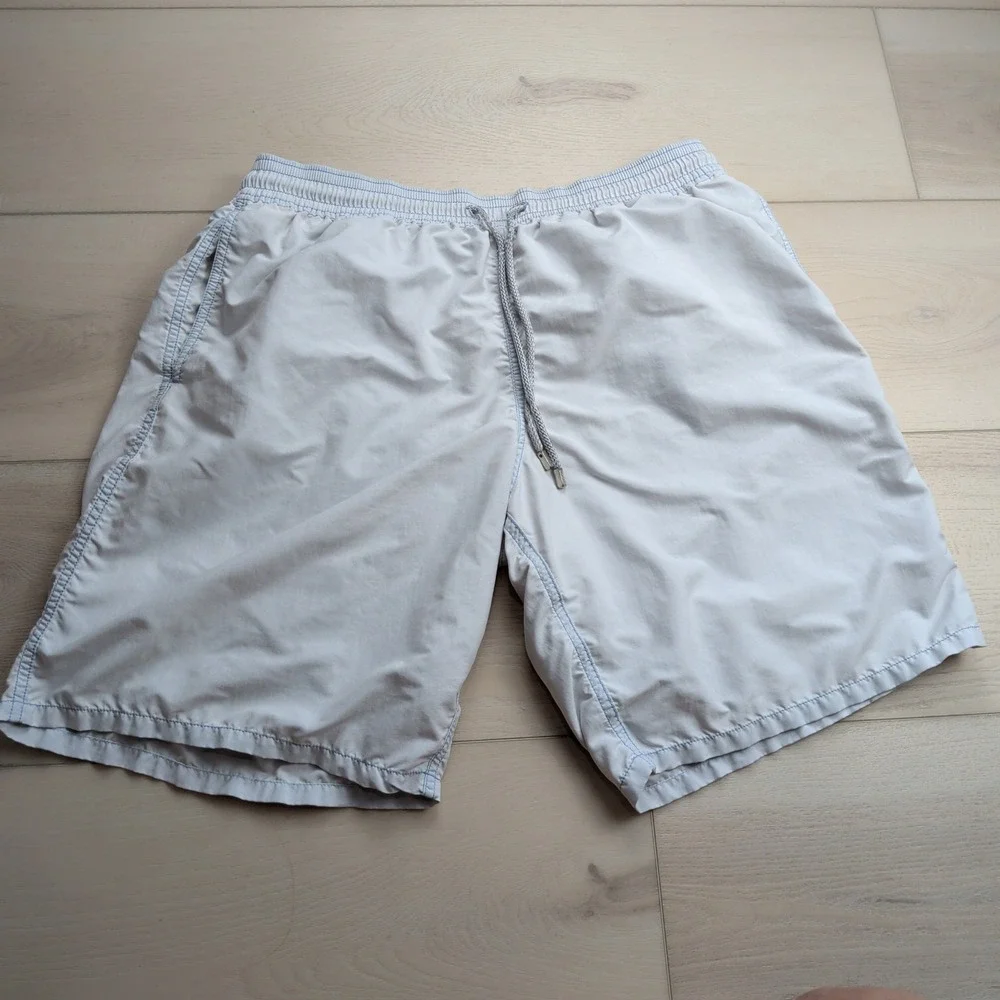 Vilebrequin Swim Trunks Mens XXL Light Blue Board Shorts Drawstring Mesh Lined